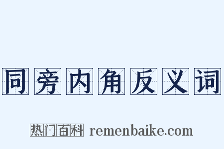 同旁内角反义词是什么意思的图片